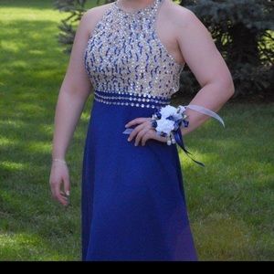 Royal blue prom dress
